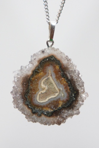 Ametystové slunce - přívěsek ve stříbře