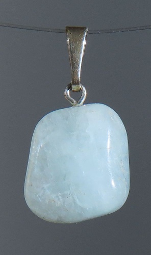Akvamarín, přívěsek ve stříbře