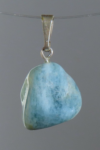 Akvamarín, přívěsek ve stříbře