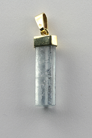 Aquamarine Crystal Pendant with 585 Gold Setting