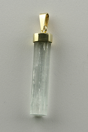 Aquamarine Crystal Pendant with 585 Gold Setting