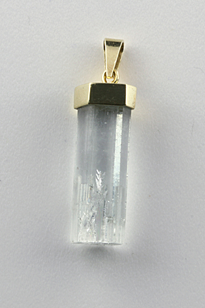 Aquamarine Crystal Pendant with 585 Gold Setting