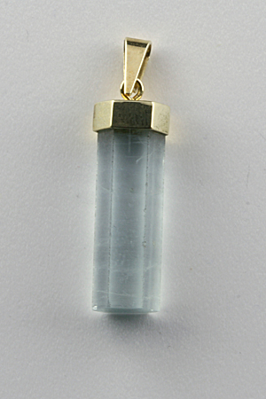 Aquamarine Crystal Pendant with 585 Gold Setting