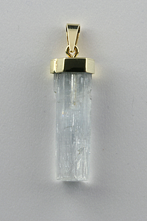 Aquamarine Crystal Pendant with 585 Gold Setting
