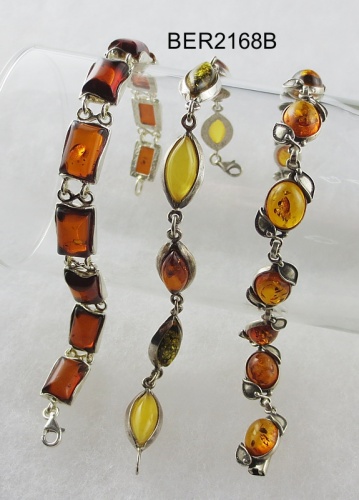 Amber, Bracelet, Silver 925