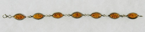 Amber, Bracelet, Silver 925