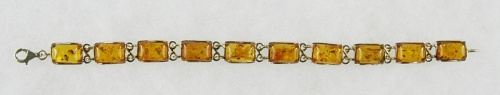 Amber, Bracelet, Silver 925