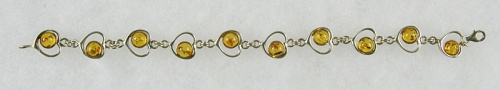 Amber, Bracelet, Silver 925