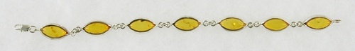 Amber, Bracelet, Silver 925