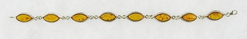 Amber, Bracelet, Silver 925