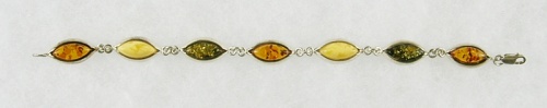 Amber, Bracelet, Silver 925