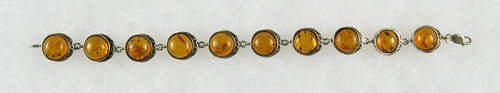 Amber, Bracelet, Silver 925