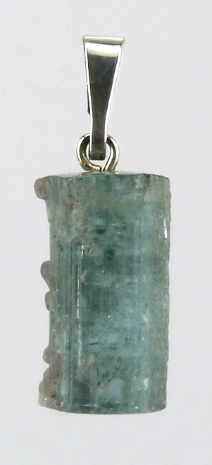 Blue Tourmaline (Indigolite) Pendant with 925 Silver Bail
