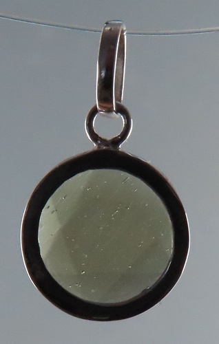 Star of David - Silver Pendant with Faceted Moldavite