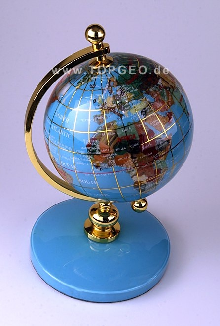 Semi precious gemstone globe turquoise