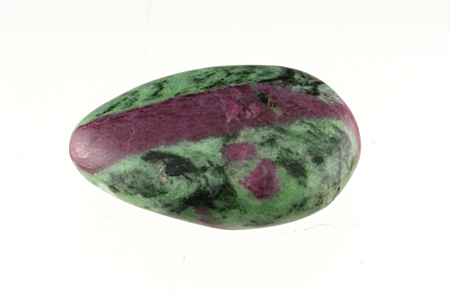Fuchsite with ruby, hand-polished