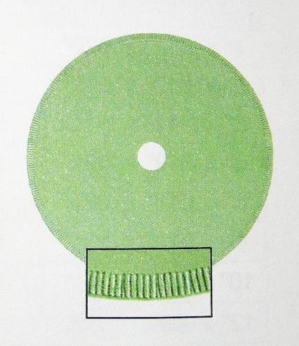 Green Notched Diamond Saw Blade 150 mm, 1 mm
