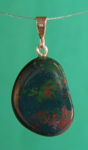 Heliotrop, přívěsek ve stříbře