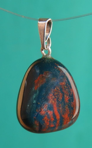 Heliotrop, přívěsek ve stříbře