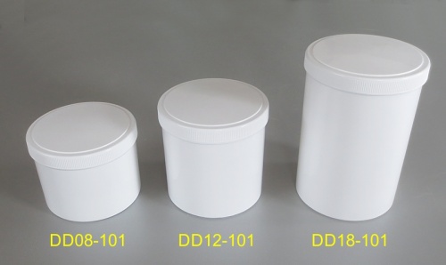 Kruhová plastová dóza se šroubovatelným víkem, 1161 ml., 1 kus