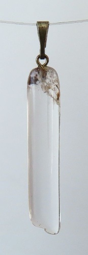 Kunzite Pendant, tumbled with 925 Silver Bail