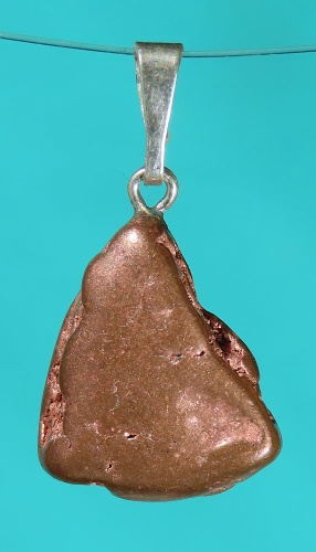 Native Copper Pendant with 925 Silver Bail