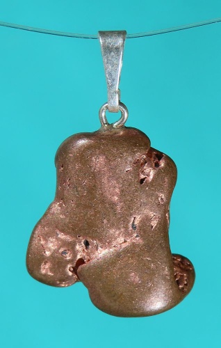 Native Copper Pendant with 925 Silver Bail