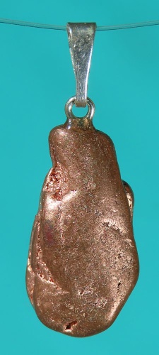 Native Copper Pendant with 925 Silver Bail