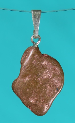 Native Copper Pendant with 925 Silver Bail