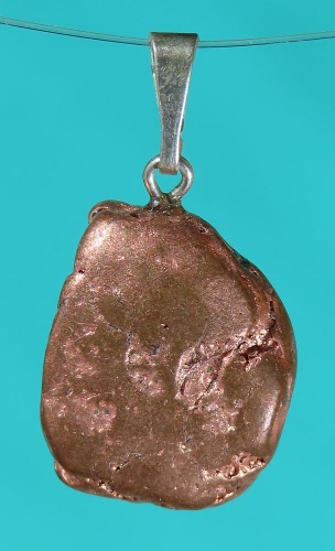 Native Copper Pendant with 925 Silver Bail