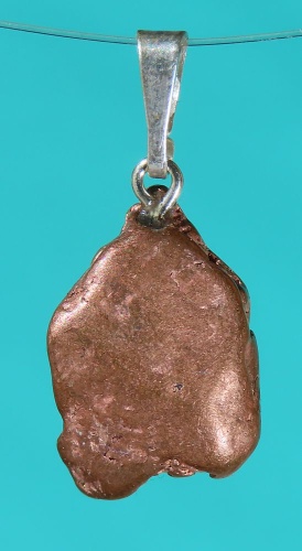 Native Copper Pendant with 925 Silver Bail