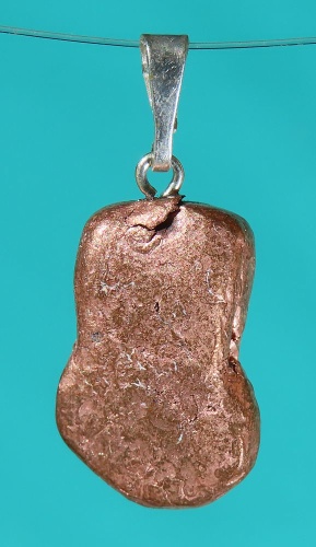Native Copper Pendant with 925 Silver Bail