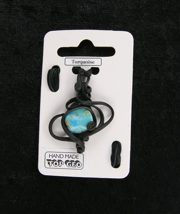 Lederlitový přívěšek S Tyrkis