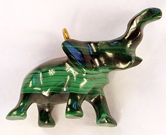 Malachitanhänger Elephant