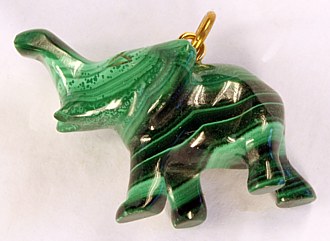 Malachitanhänger Elephant