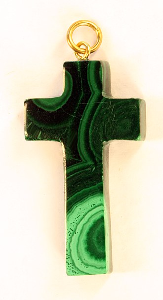 Malachitanhänger Kreuz