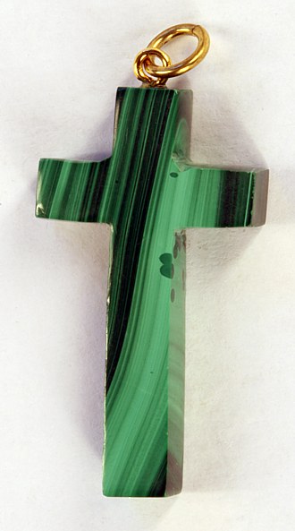 Malachitanhänger Kreuz