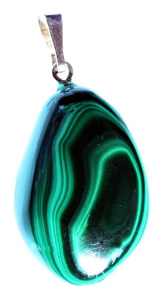 Malachite silver pendant