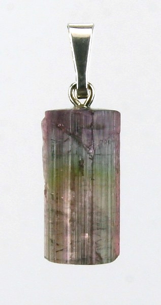 Turmalín, přívěšek ve stříbře