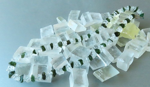 Moldavite Necklace with Rock Crystal