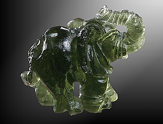 Moldavite, elephant