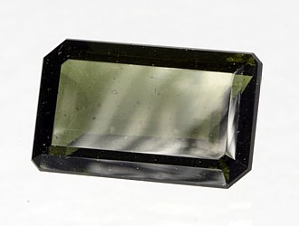 Moldavite facet