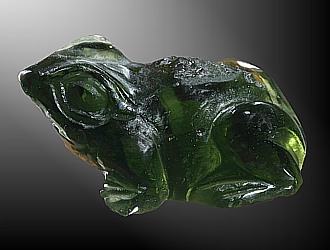 Moldavite, frog