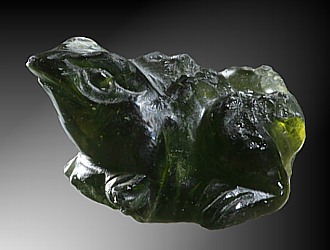 Moldavite, frog