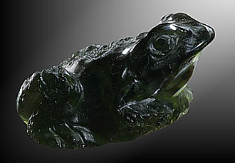 Moldavite, frog