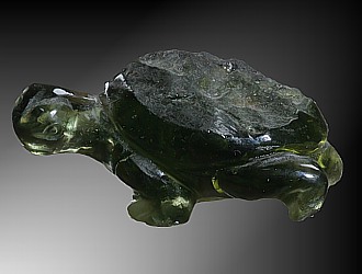 Moldavite, turtle