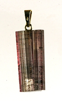 Roter Turmalin (Rubellit) Anhänger mit 585 Goldöse