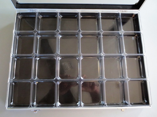 Aluminium Cabinet 24 compartments. 395 x 295 x 45mm  Made in Germany