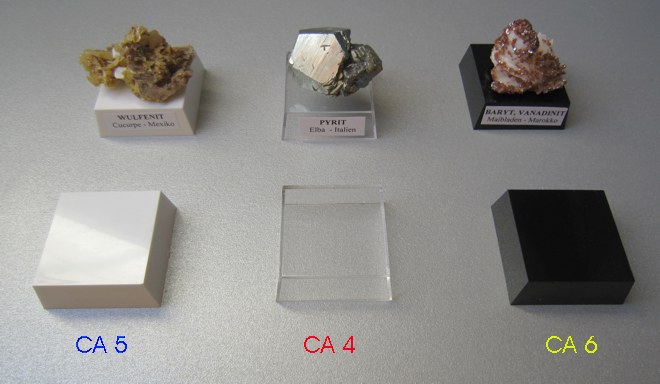 Base for labeling, rectangle transparent 10pcs