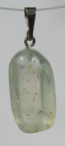 Topas Trommelsteinanhänger mit 925 Silberöse